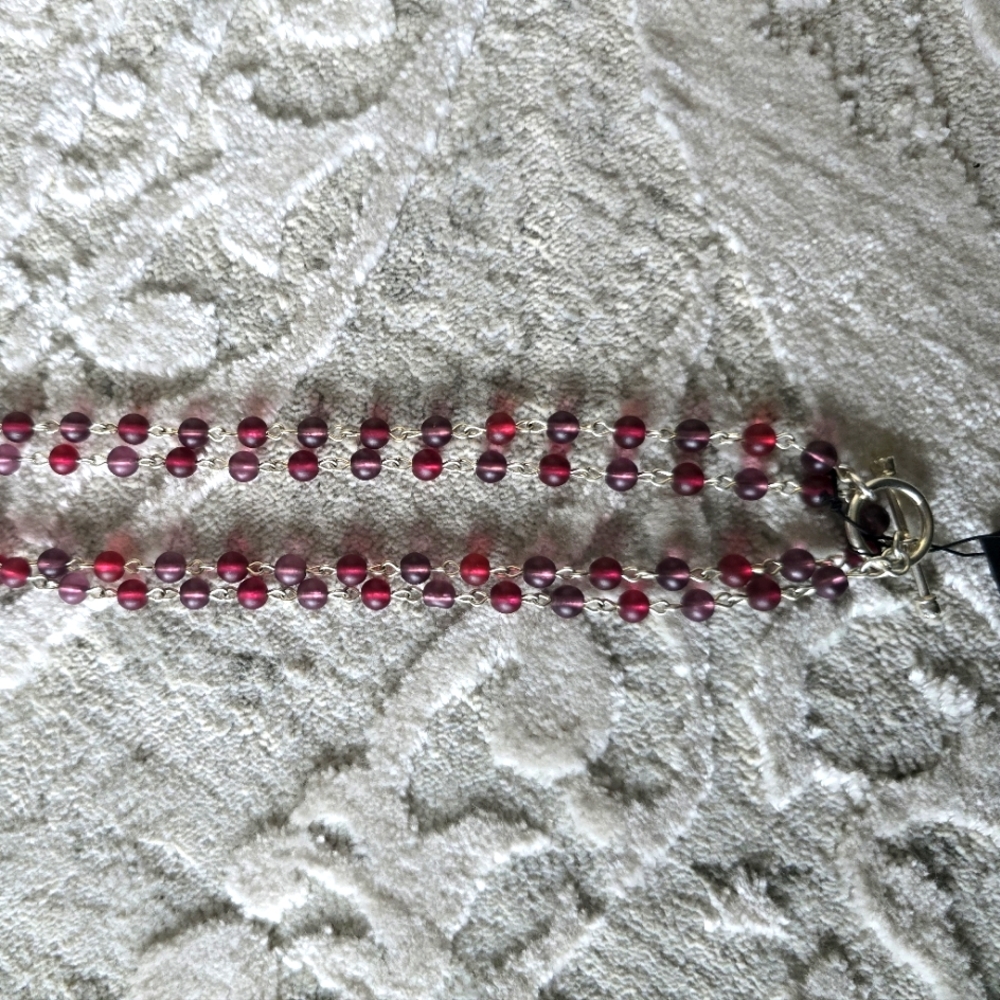 VSA Delfina - 6mm Silver Vintage Frosted Beaujolais - Picture 4 of 4